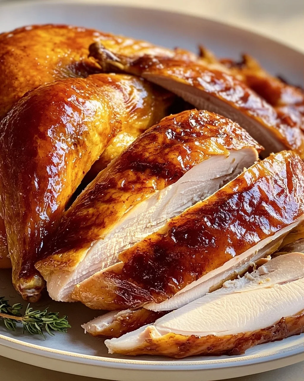 Ahornbutter-glasiertes Truthahn-Rezept für festliche Anlässe