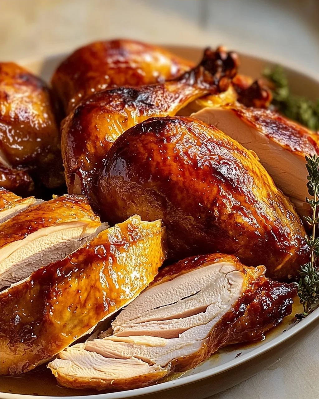 Ahornbutter-glasiertes Truthahn-Rezept für festliche Anlässe