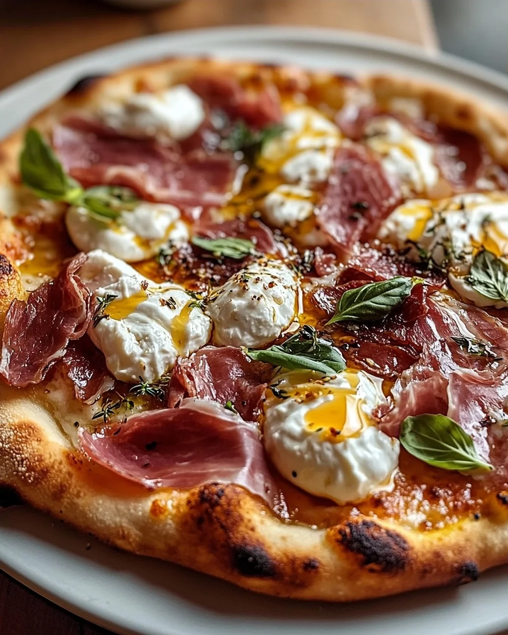 Beef Prosciutto und Honig Burrata Pizza – Geschmackserlebnis!