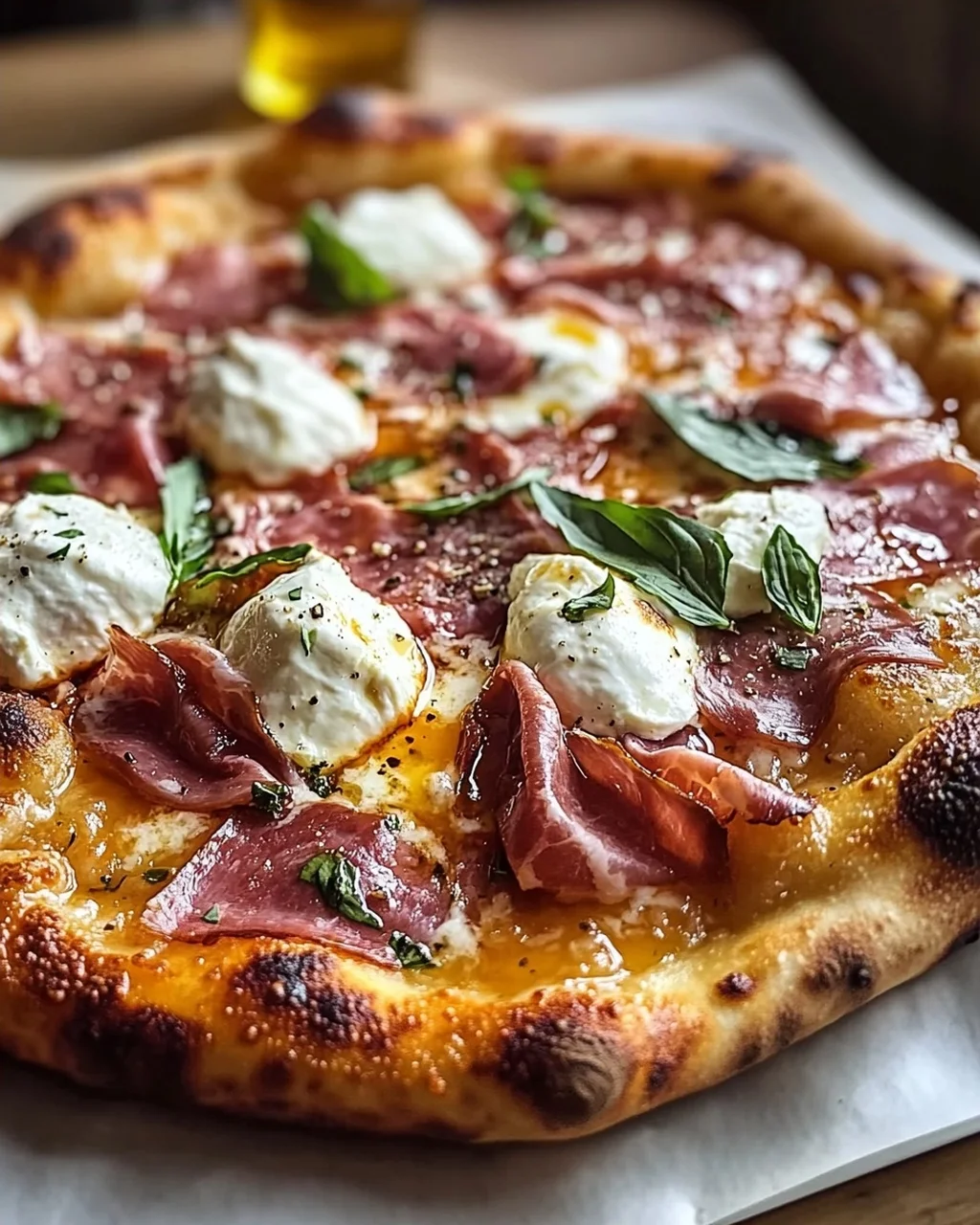 Beef Prosciutto und Honig Burrata Pizza – Geschmackserlebnis!