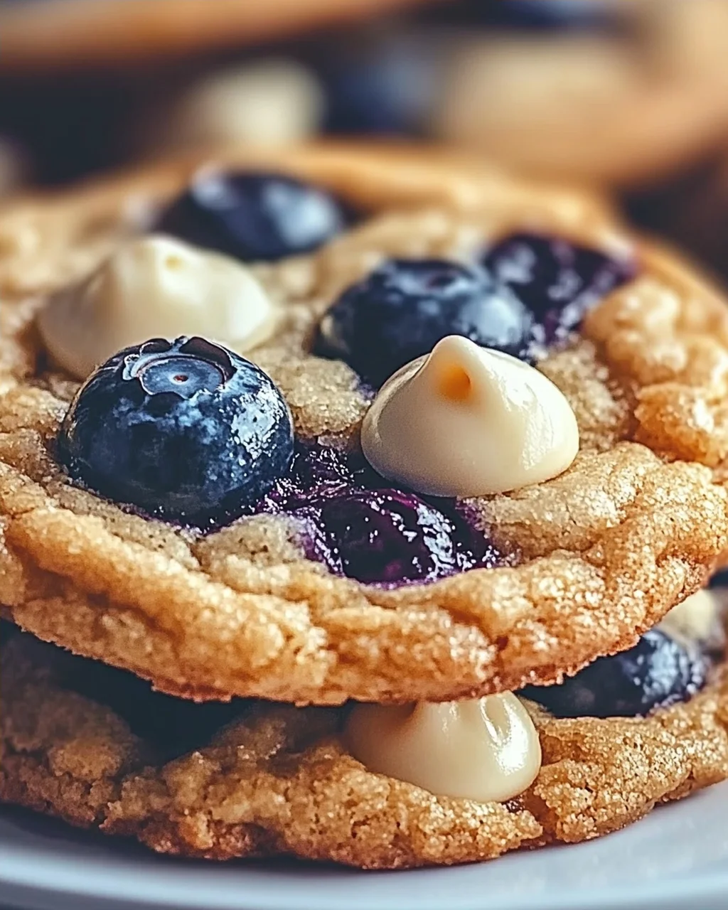 Blaubeer weiße Schokoladenstückchen Kekse schnell gemacht