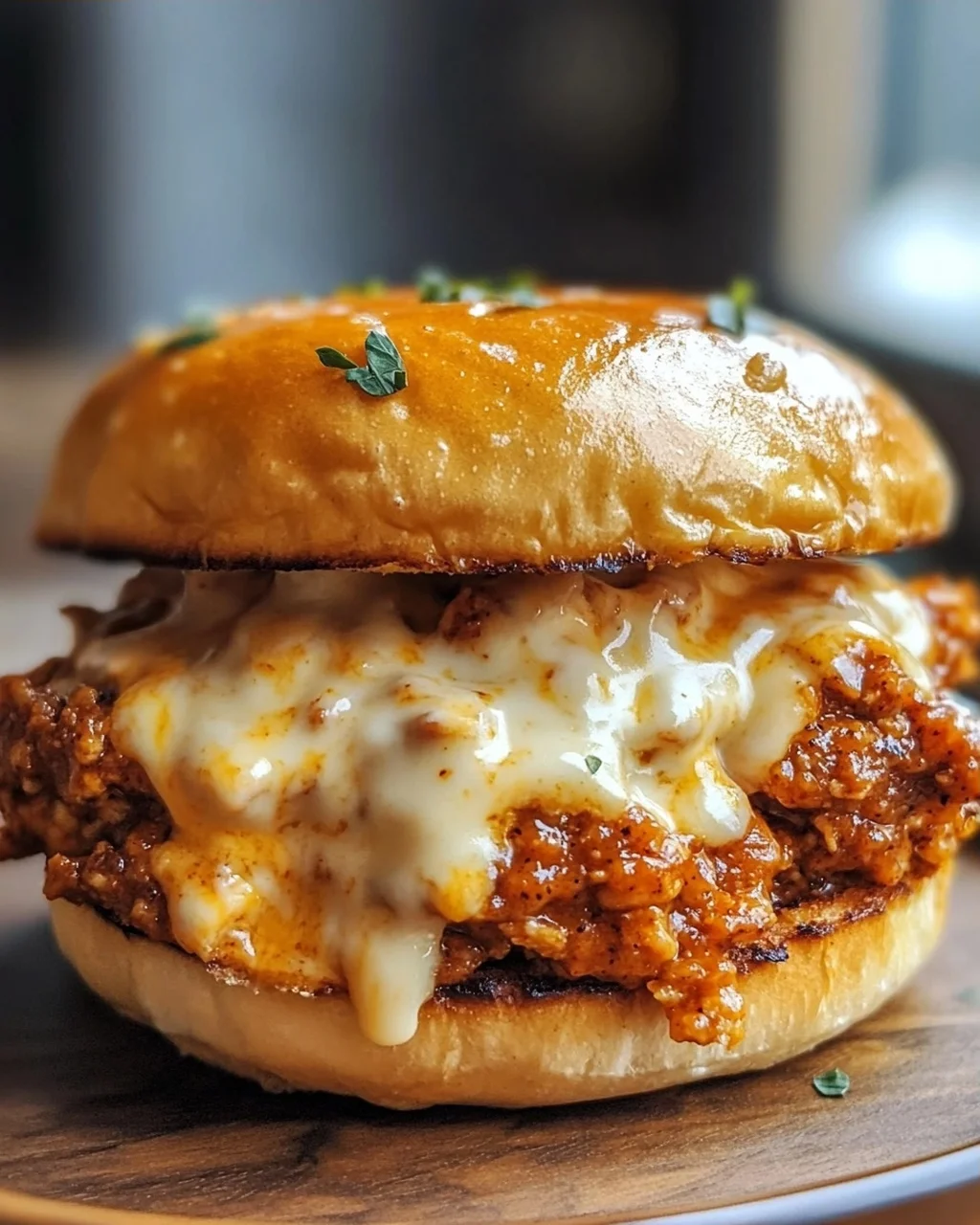 Cajun Chicken Sloppy Joes mit cremiger Käsesauce