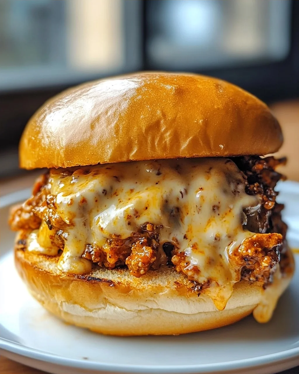 Cajun Chicken Sloppy Joes mit cremiger Käsesauce