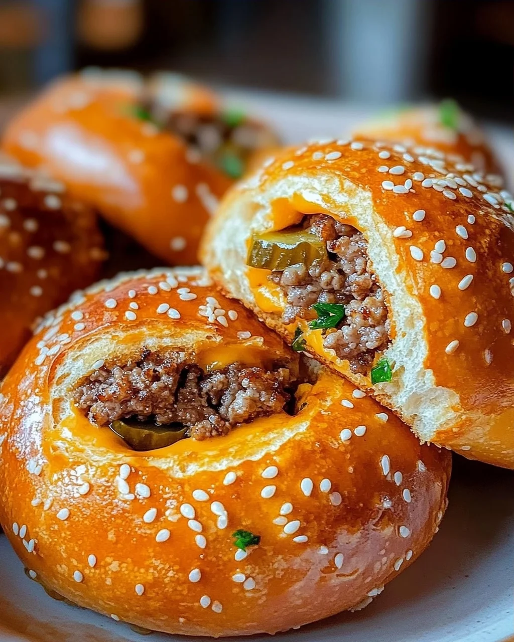 Cheeseburger Pretzel Bombs, die Sie die ganze Woche begehren werden