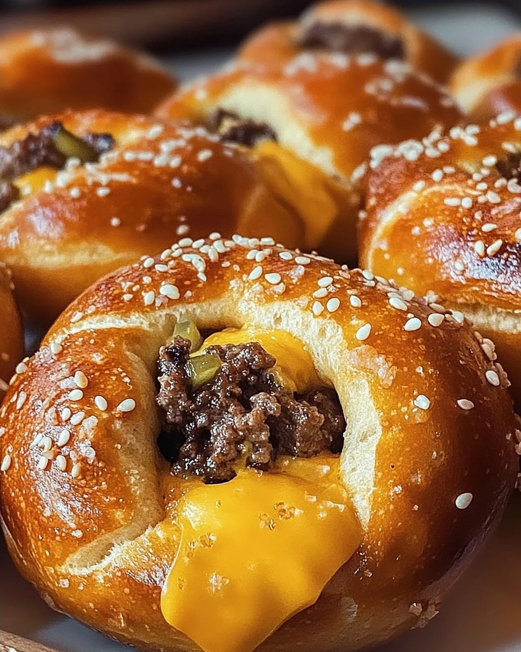 Cheeseburger Pretzel Bombs, die Sie die ganze Woche begehren werden