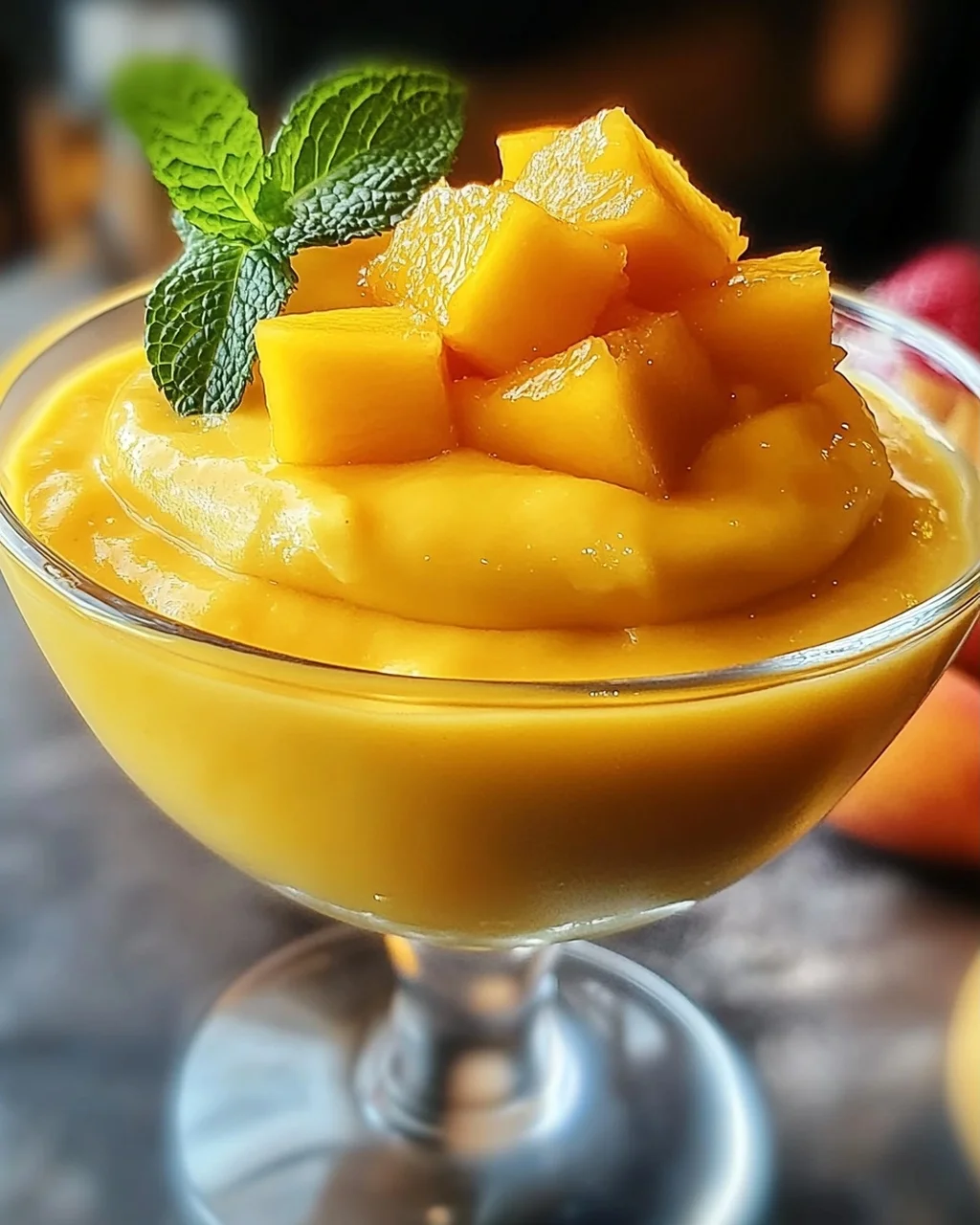Cremige Mango-Mousse