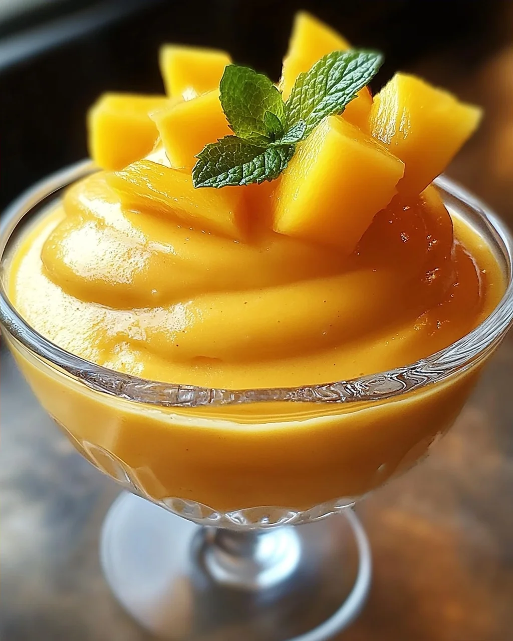 Cremige Mango-Mousse
