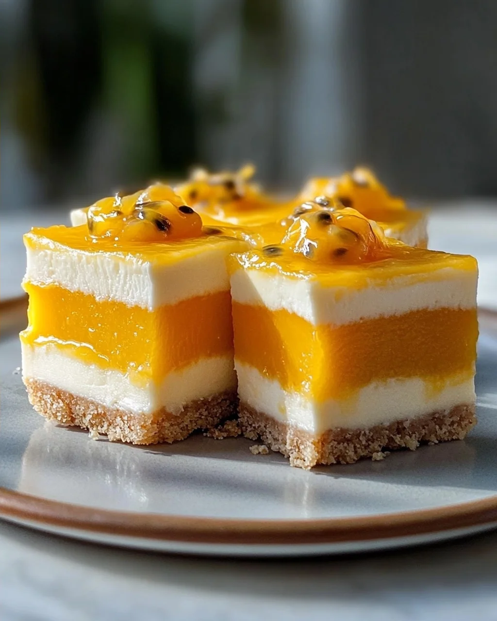 Cremige Mango-Passionsfrucht-Riegel: Tropischer Genuss!
