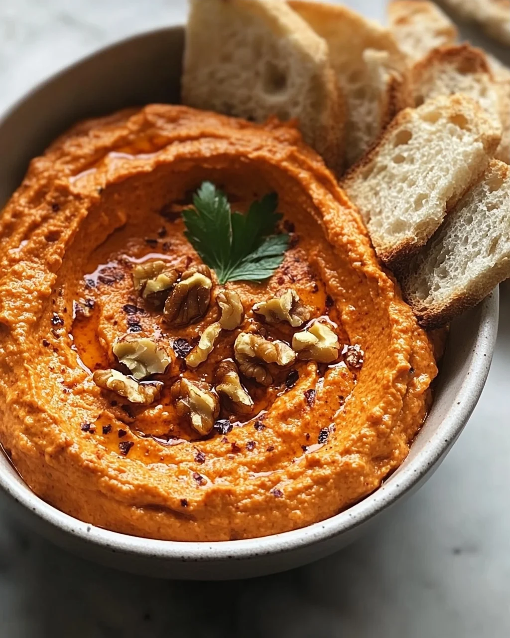 Cremiger Rote Paprika Walnuss Dip: Seidenweiche Textur entdecken