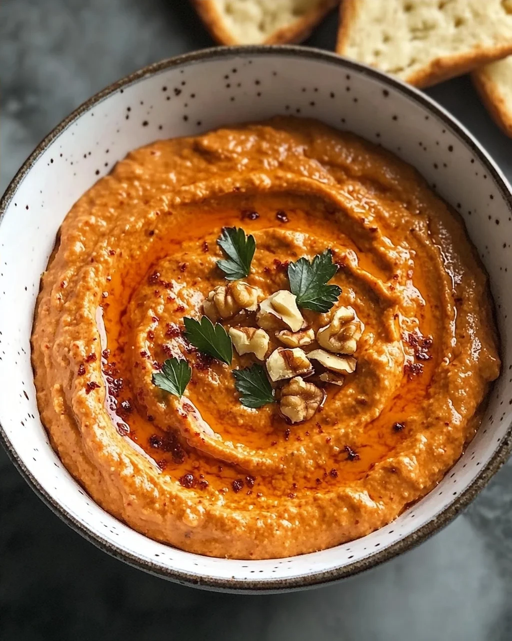 Cremiger Rote Paprika Walnuss Dip: Seidenweiche Textur entdecken