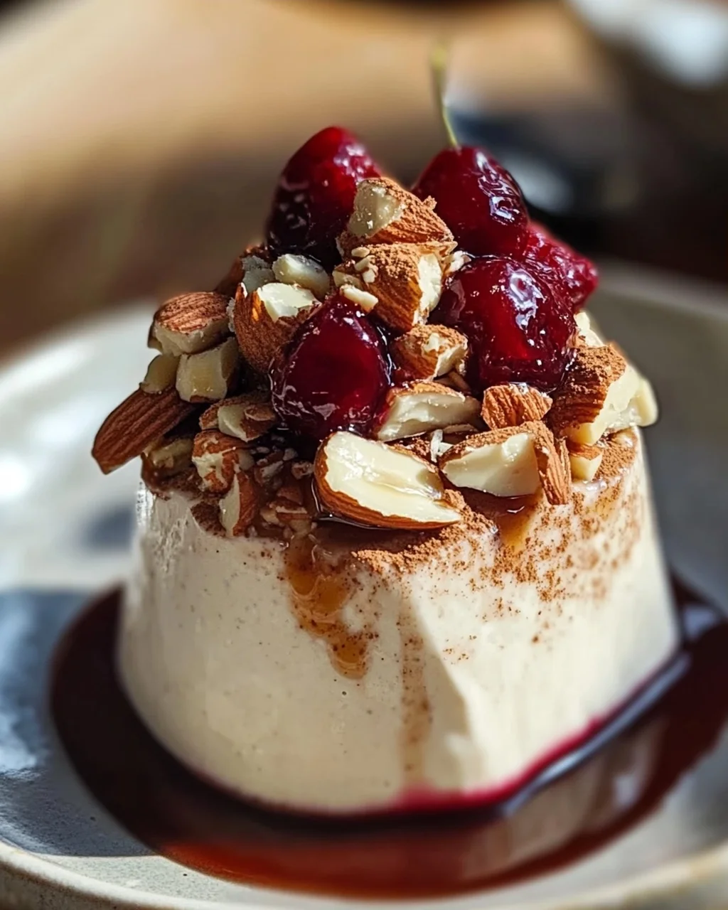 Cremiges Zimtparfait mit gebrannten Mandeln genießen!