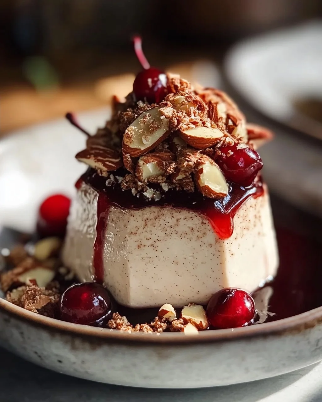 Cremiges Zimtparfait mit gebrannten Mandeln genießen!