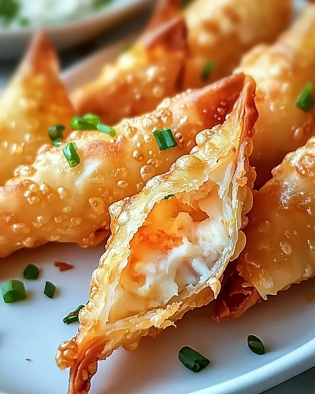 Einfache Reisblatt-Krabben-Rangoons