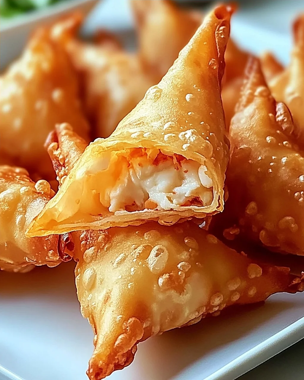 Einfache Reisblatt-Krabben-Rangoons