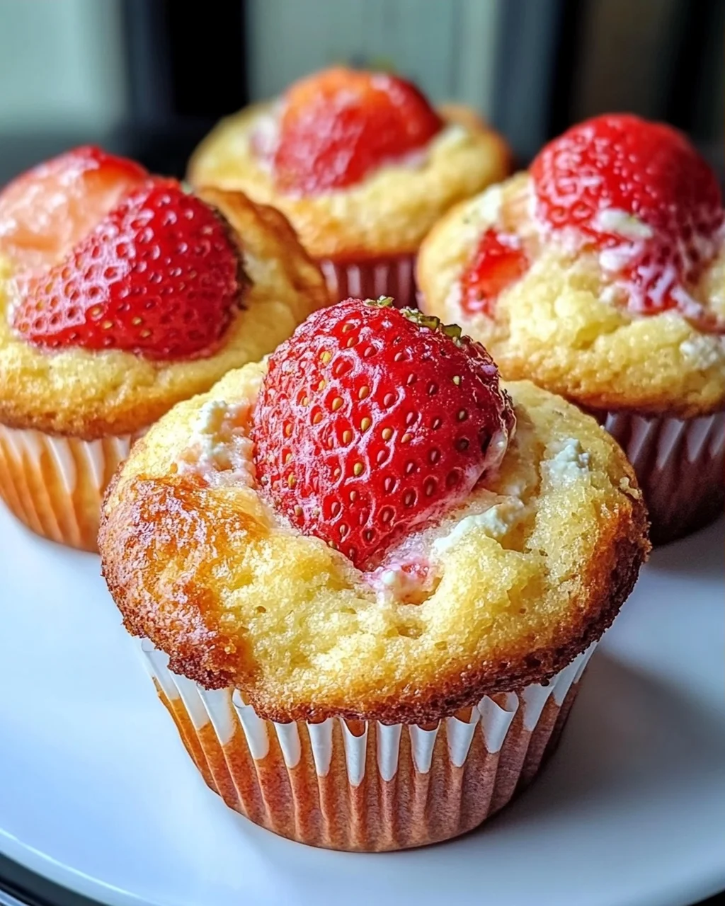 Erdbeer-Ricotta-Muffins für einen fruchtigen Start