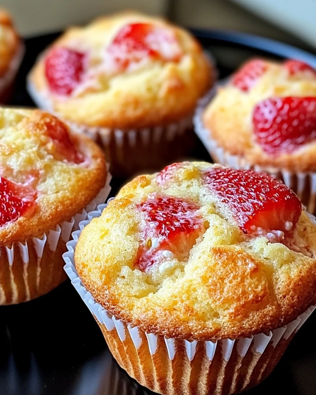 Erdbeer-Ricotta-Muffins für einen fruchtigen Start
