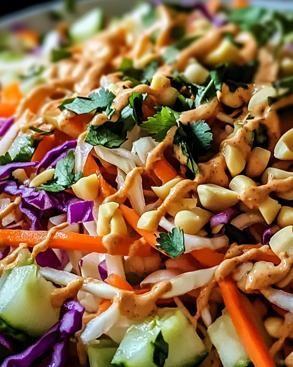 Frühlingsrollen-Salat mit Erdnussoße für jeden Anlass