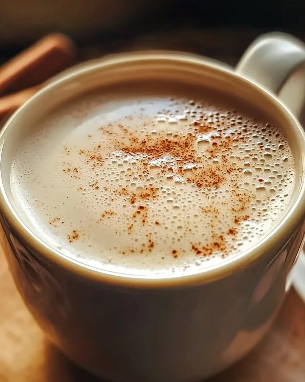 Genieße den perfekten Vanille Zimt Milchtee