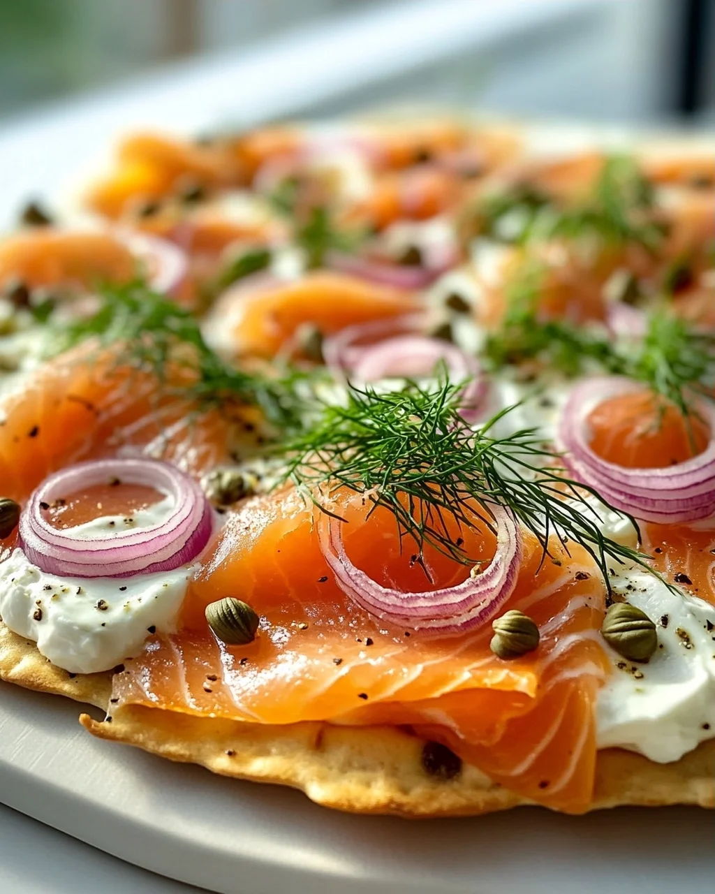 Geräucherter Lachs Frühstücks-Flatbread – Perfekt für den Start!
