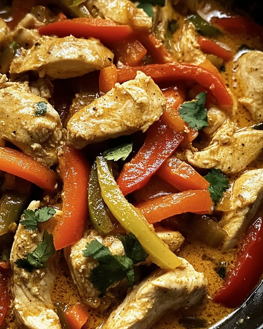 Hähnchen-Pfanne mit Kokosmilch