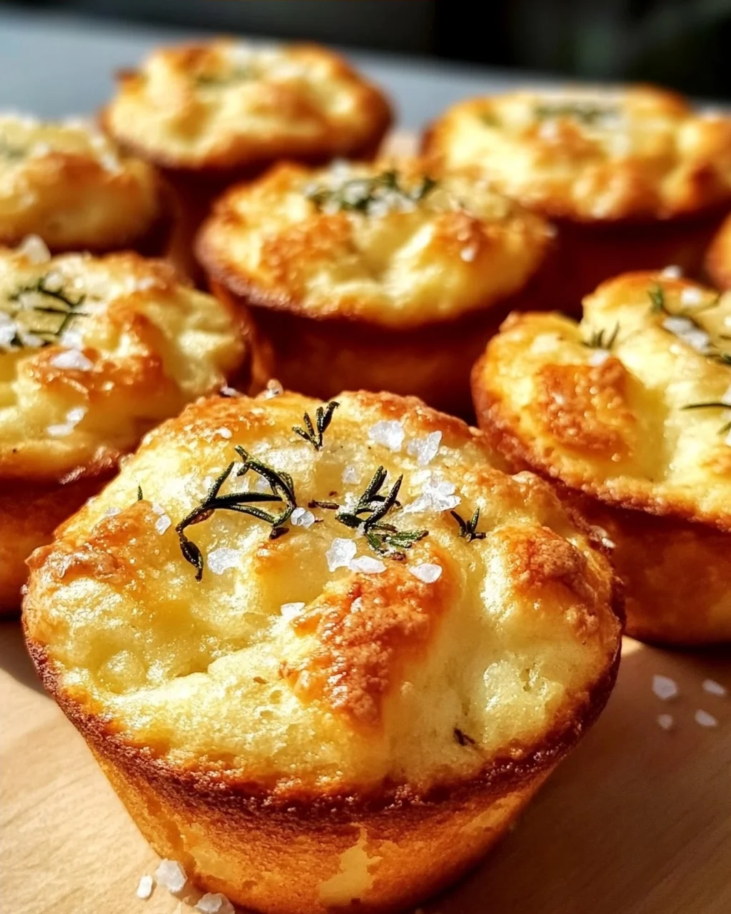 Knusprige Goldene Knoblauch-Rosmarin Focaccia Muffins