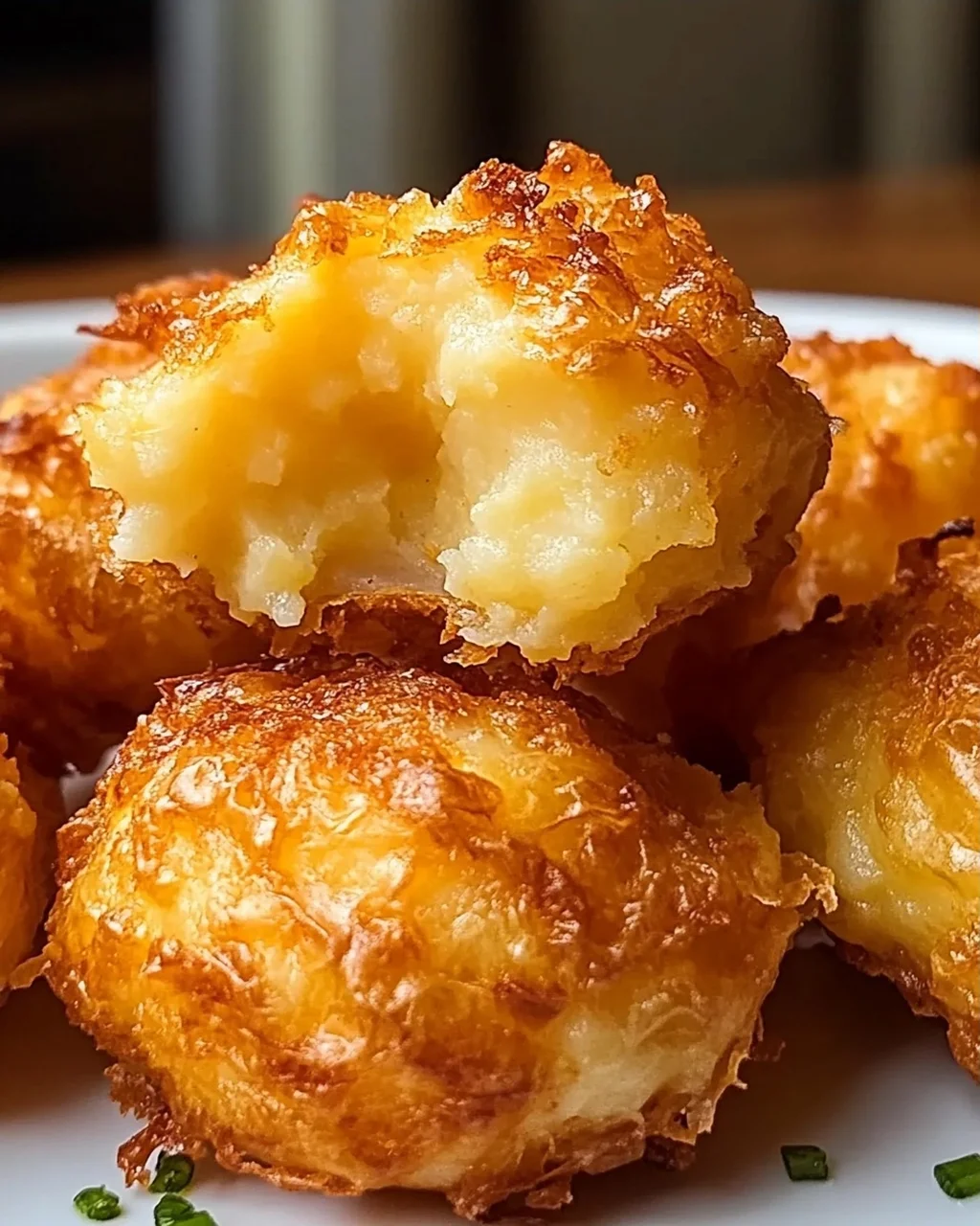 Knusprige Kartoffelpüree-Käse-Puffs