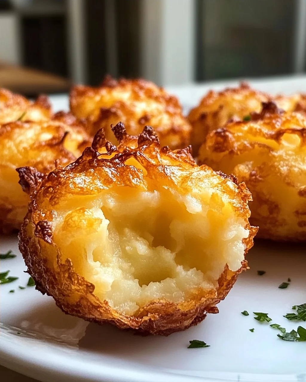 Knusprige Kartoffelpüree-Käse-Puffs