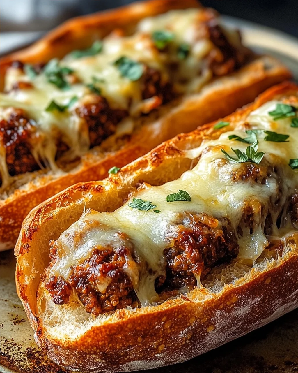 Knusprige überbackene Hackfleisch Baguettes – Nie wieder matschig!