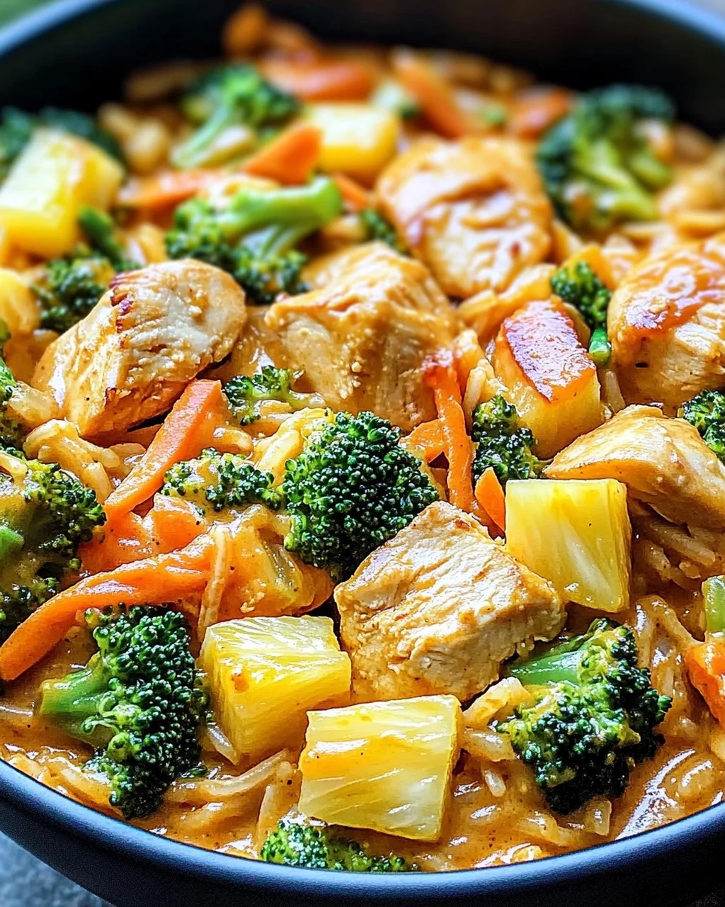 Kokosnuss-Curry-Hühnchen und Reisnudeln leicht gemacht