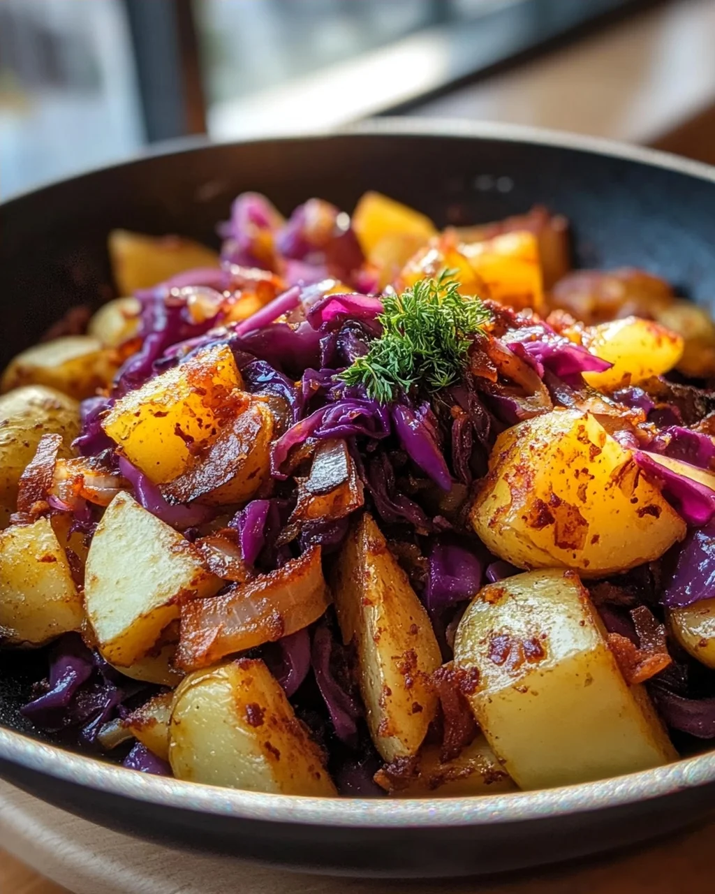 Köstliche Rotkohl Pfanne mit Kartoffeln: Einfach & Sättigend