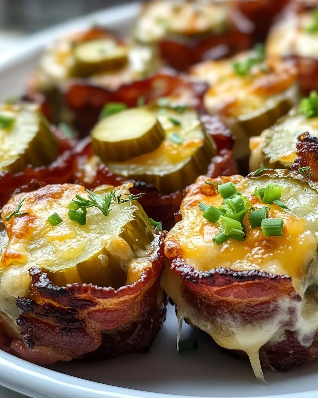 Leckere Käse-Dill-Gurken Rinderspeck-Shots – Schnell & Knusprig