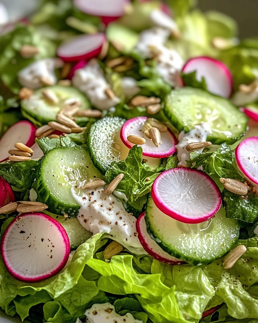 Leichter Frühlingssalat mit Radieschen & Joghurt-Dressing