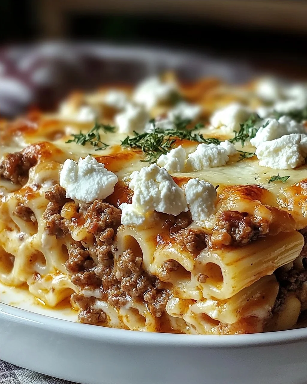 Nudelauflauf Mit Feta Hackfleisch Das Einfache Rezept Fur Genieser