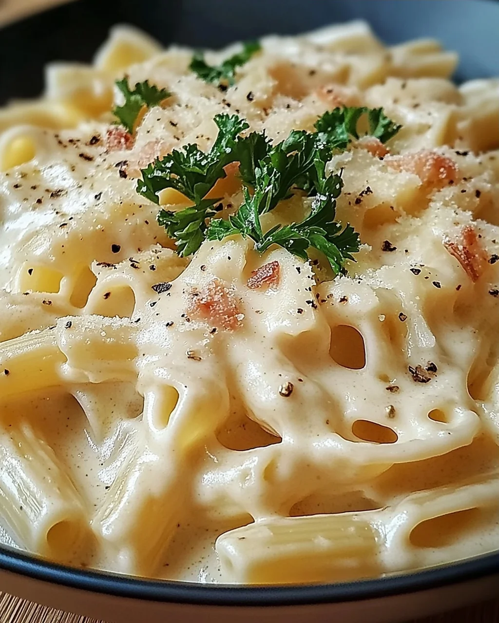 Nudeln in Käse Sahne Soße
