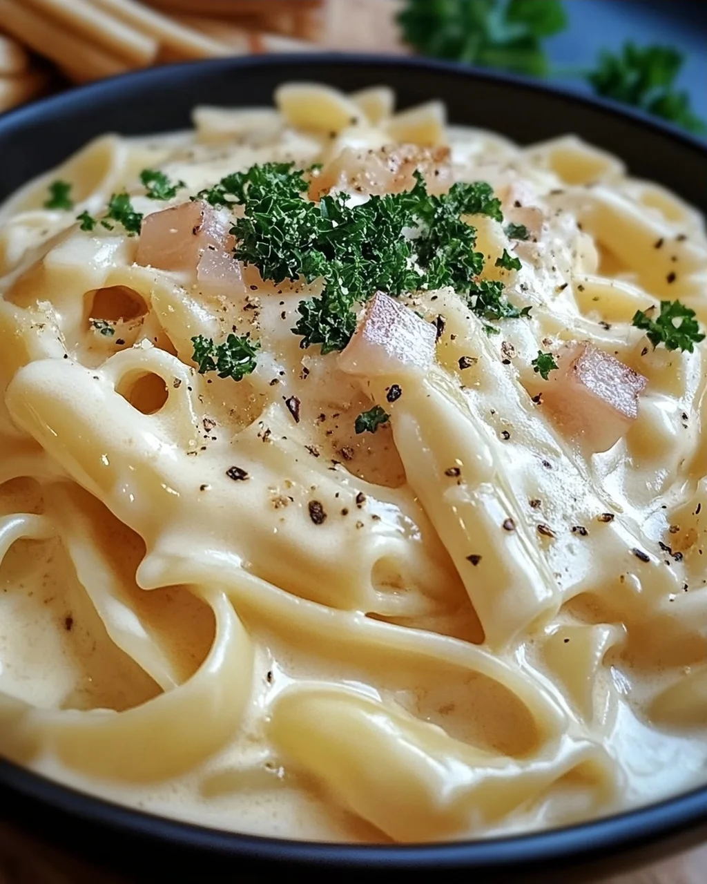 Nudeln in Käse Sahne Soße