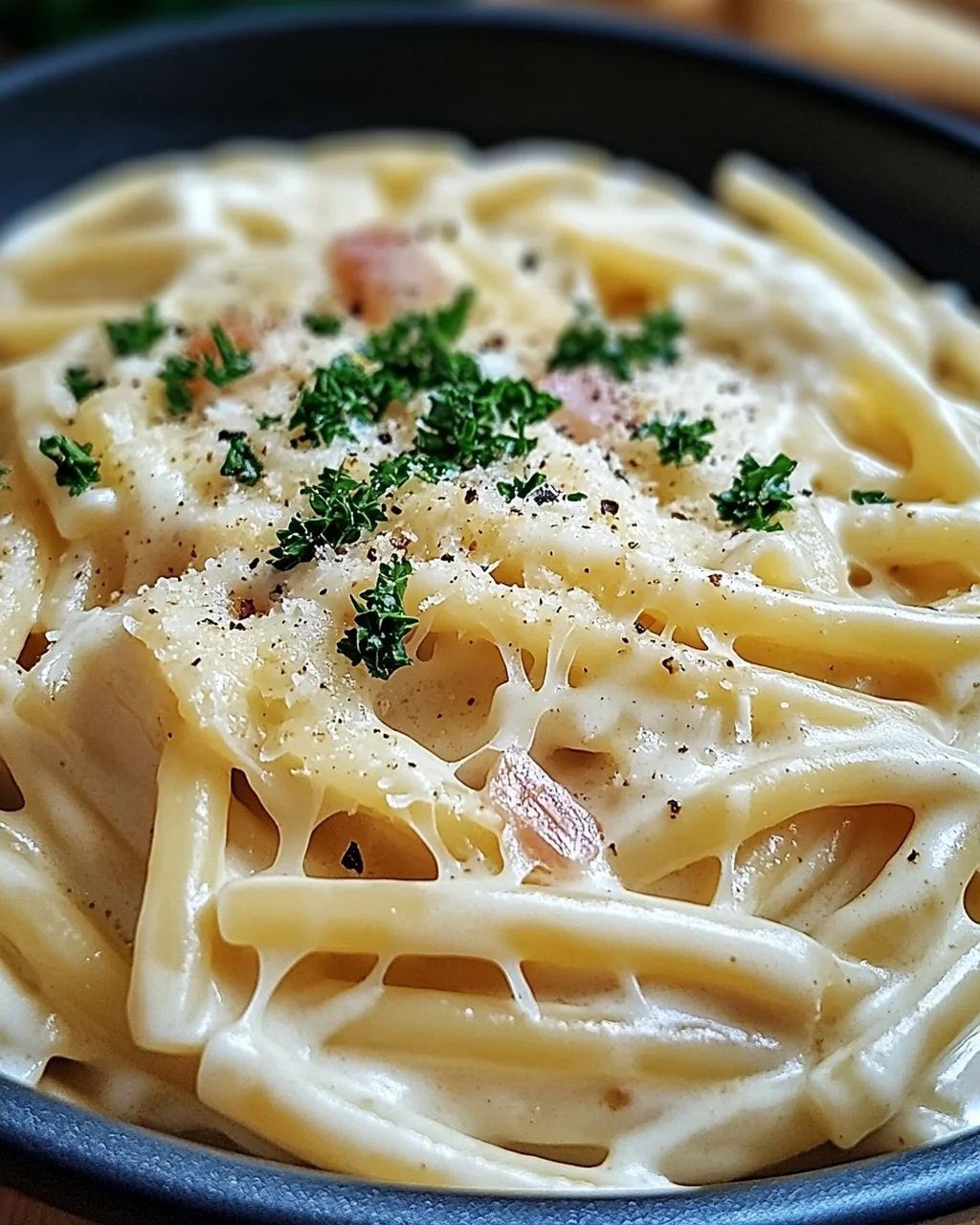 Nudeln in Käse Sahne Soße