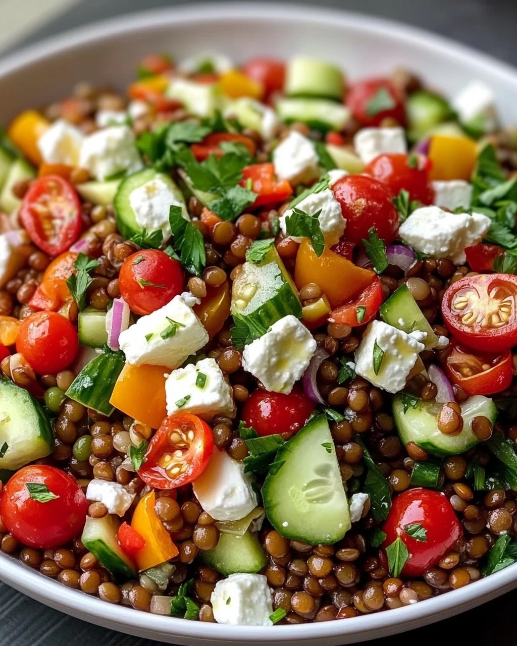 Orientalischer Linsensalat Feta: Frisch, würzig & einfach lecker