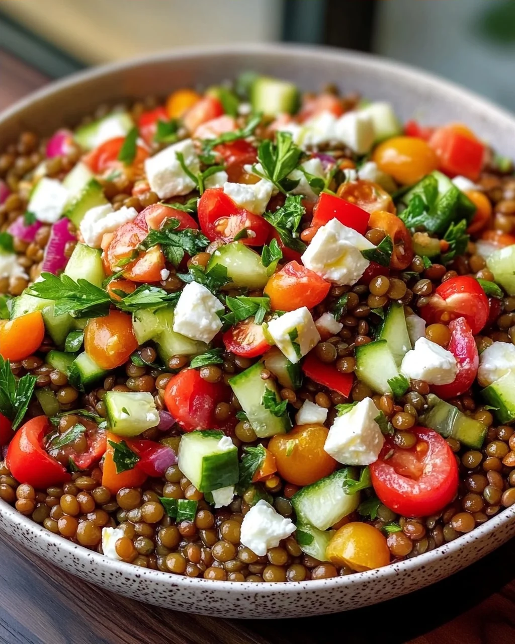 Orientalischer Linsensalat Feta: Frisch, würzig & einfach lecker