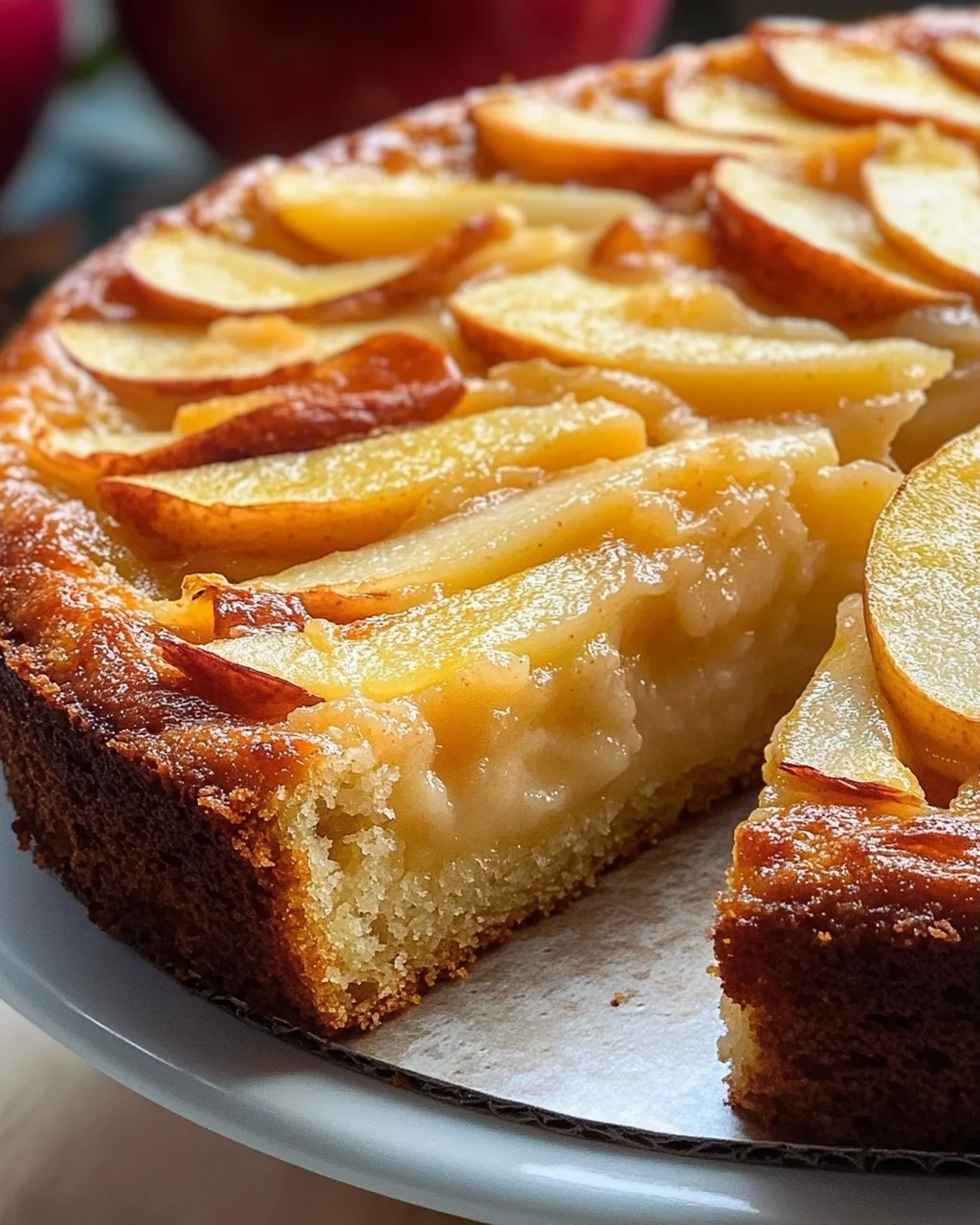 Saftiger Apfelkuchen mit Pudding