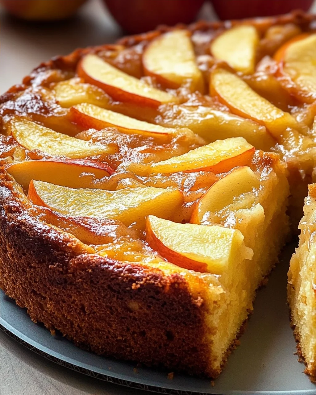 Saftiger Apfelkuchen mit Pudding