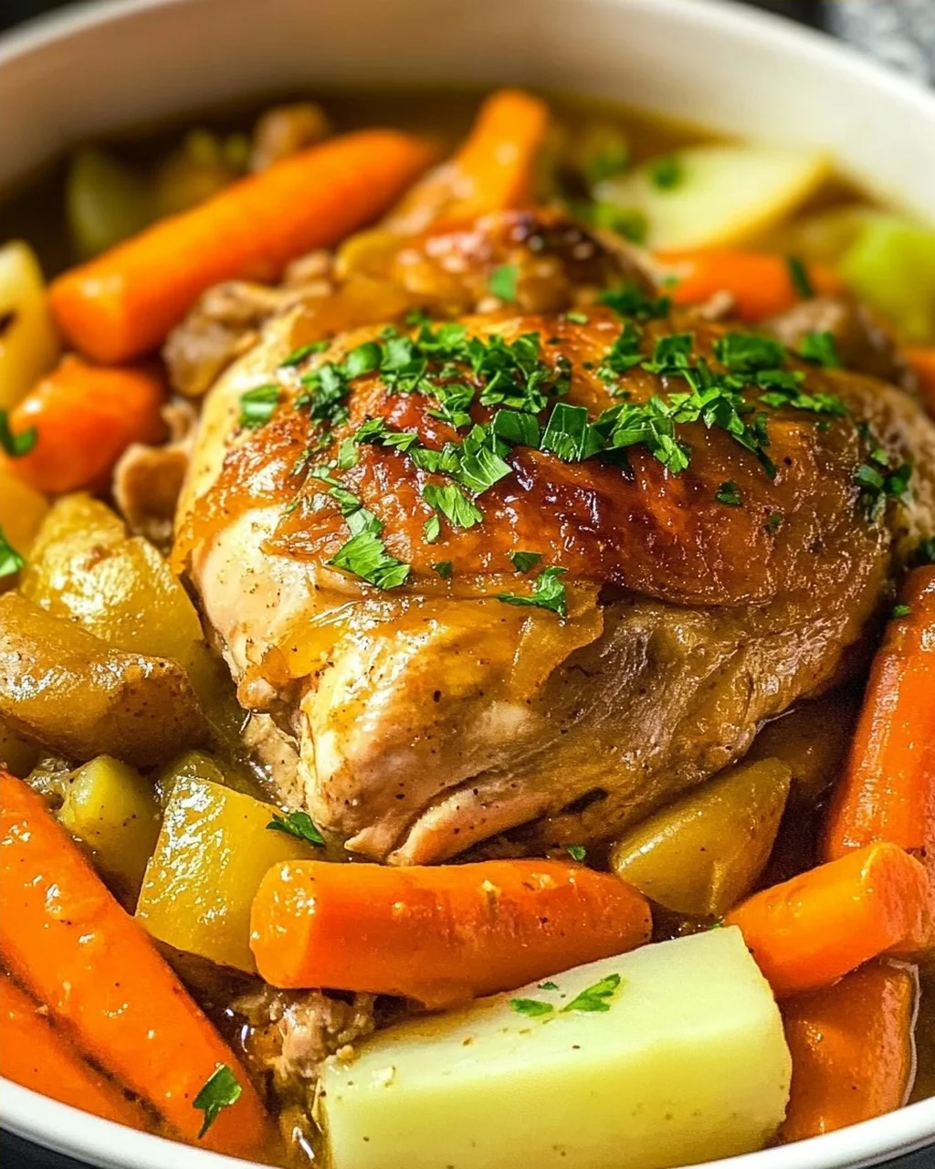 Saftiger Crockpot Chicken Pot Roast – Einfach & Lecker!