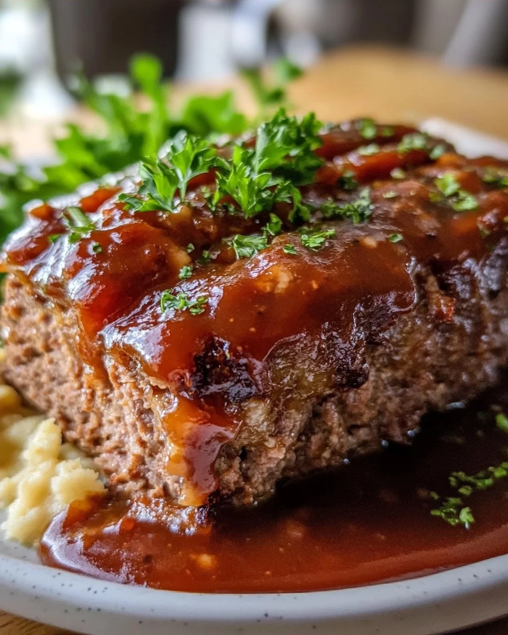 Saftiger Hackbraten mit Sauce