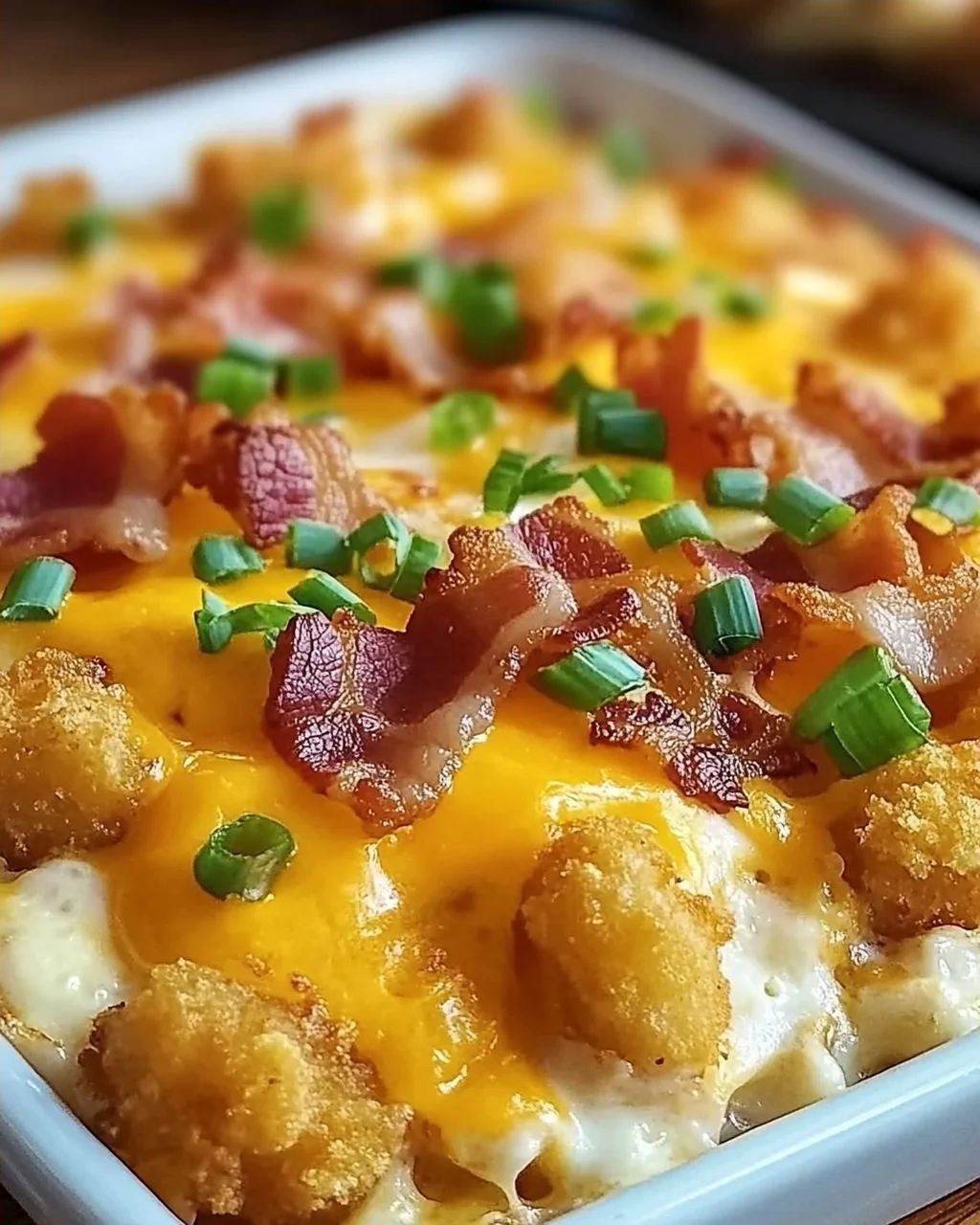 Speck und Ei Tater Tot Auflauf für Frühstücksliebe