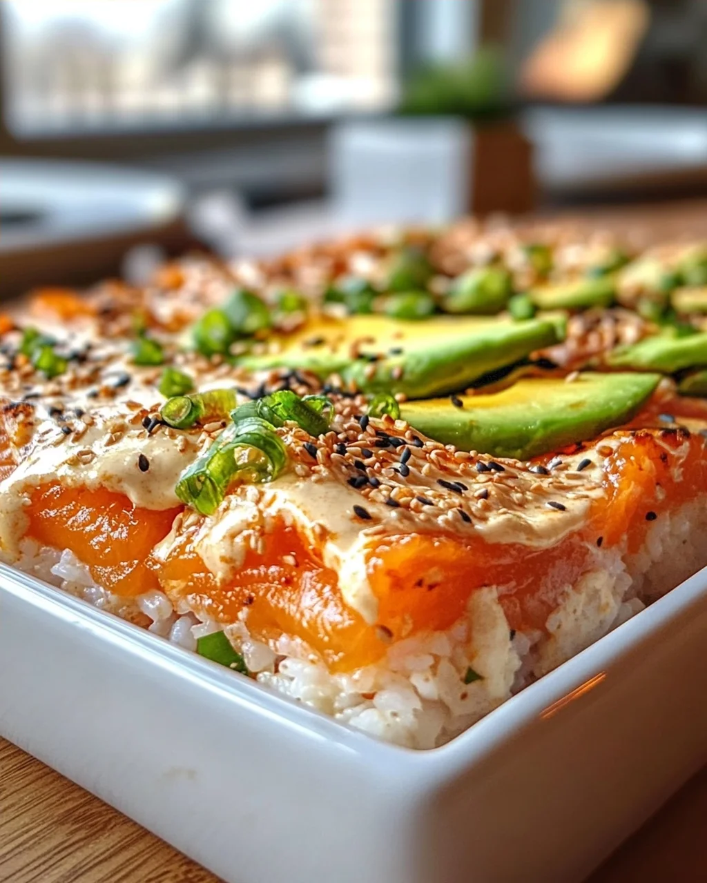 Spicy Lachs Sushi Bake: Der ultimative Sushi-Genuss für Zuhause!