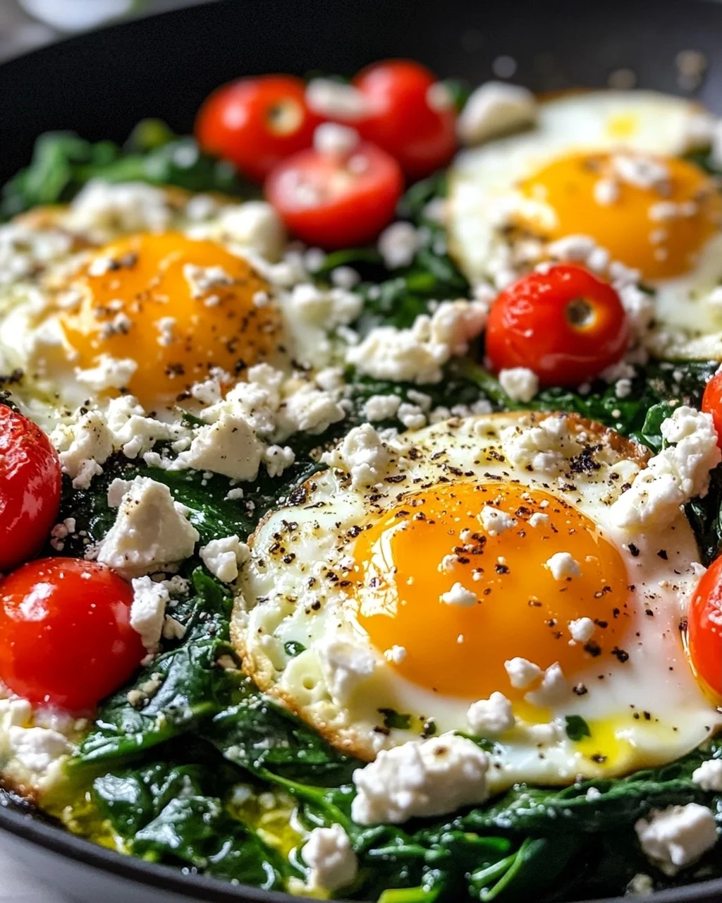 Spinat-Feta-Ei-Pfanne zum Frühstück – Schnell & Lecker