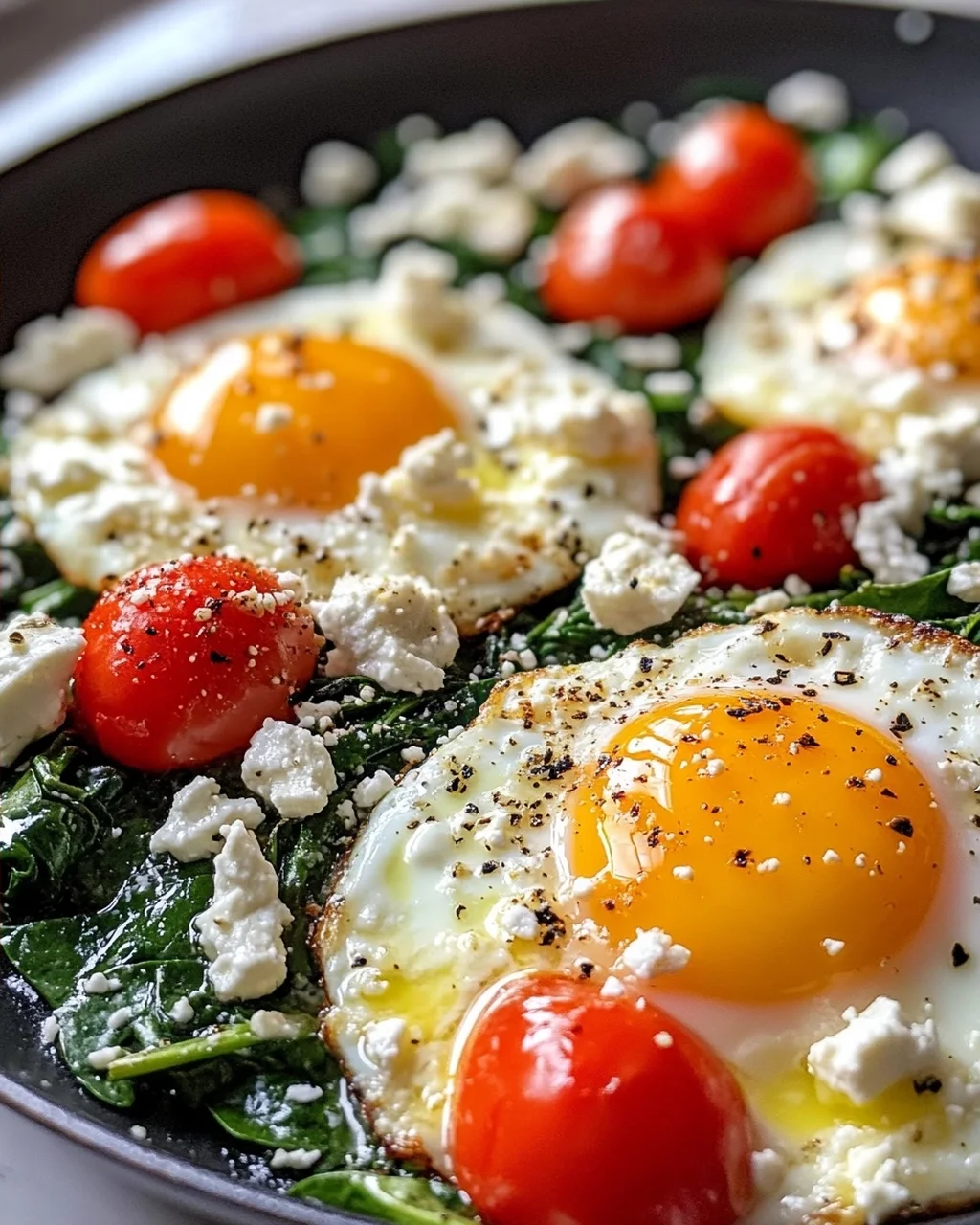 Spinat-Feta-Ei-Pfanne zum Frühstück – Schnell & Lecker