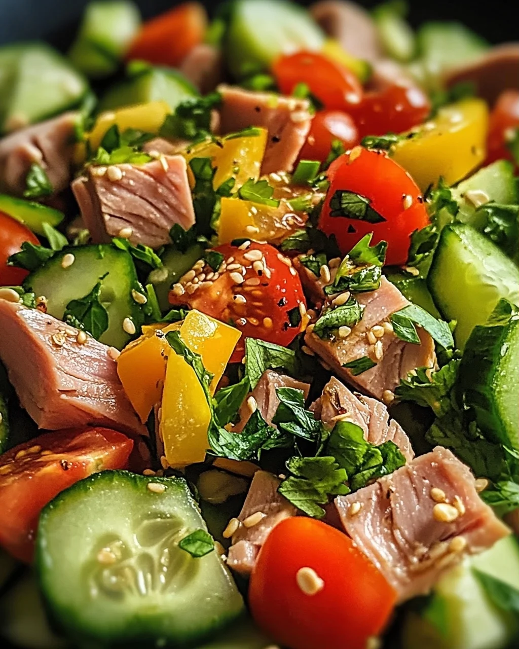 Thunfischsalat mit frischem Gemüse
