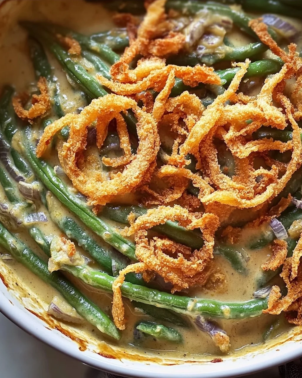 Vegane grüne Bohnen-Auflauf