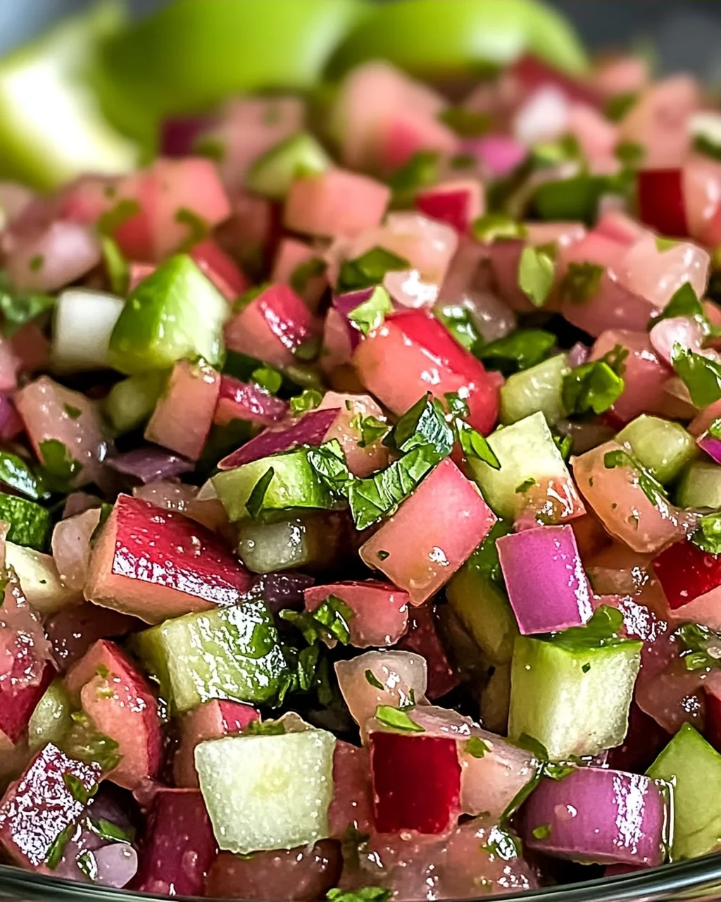 Veganer frischer Rhabarbersalsa für jeden Anlass