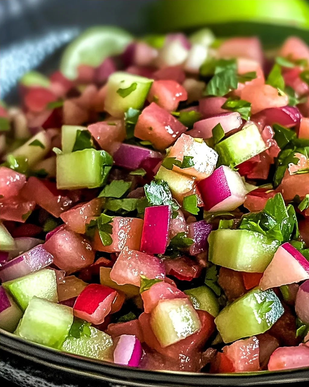 Veganer frischer Rhabarbersalsa für jeden Anlass